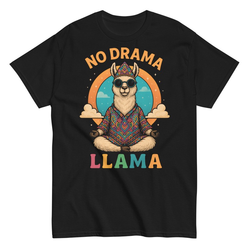 Magliette: No Drama Llama Divertente
