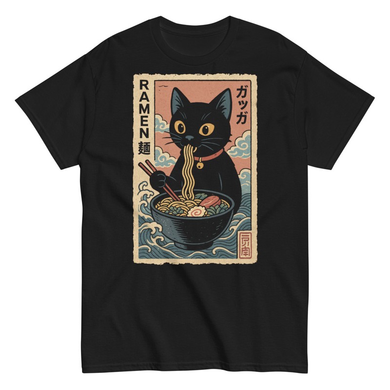Magliette: Gatto Mangia Ramen