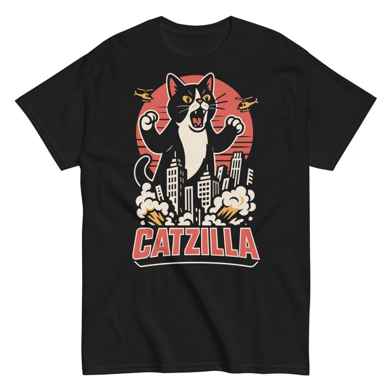 Magliette: Divertente Catzilla Geek