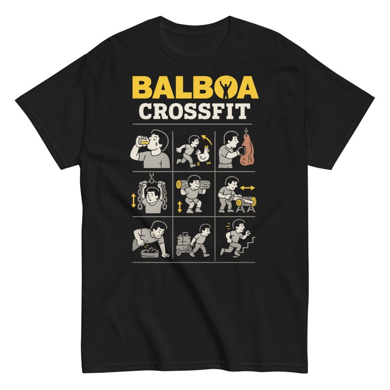 Magliette: Parodia Divertente Balboa CrossFit