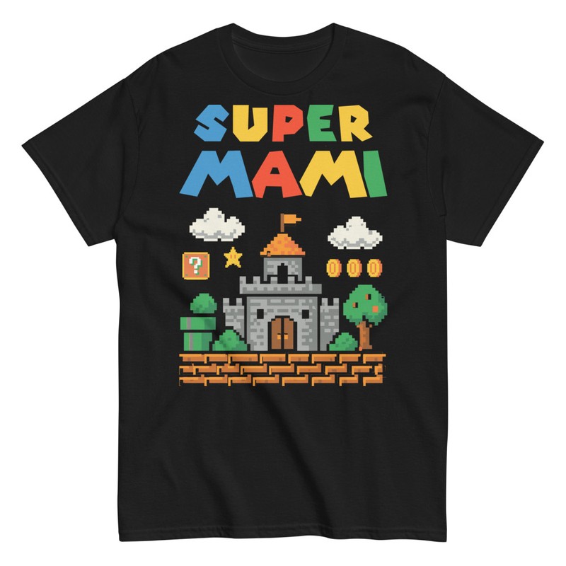 Magliette: Super Mamma Videogioco Retrò