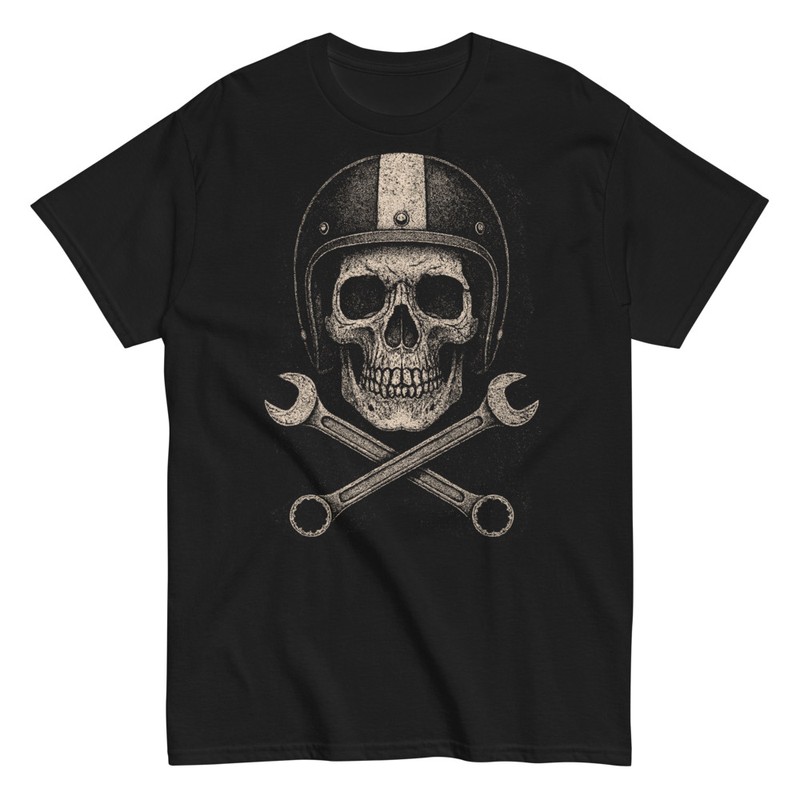 Magliette: Teschio Biker Vintage