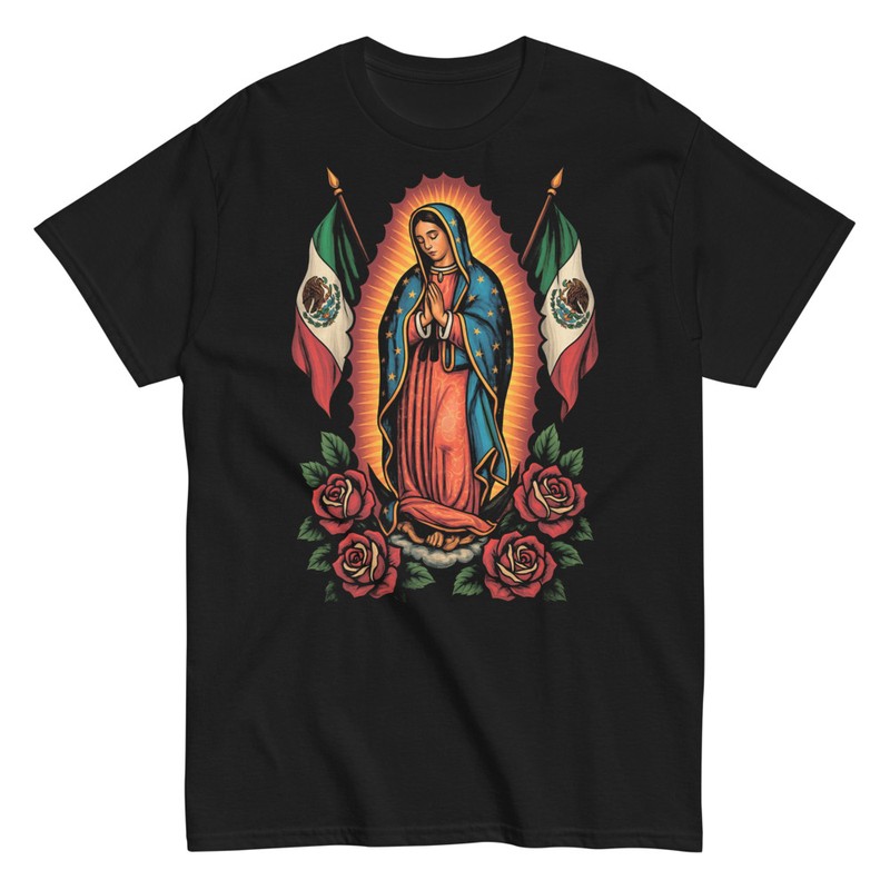 Magliette: Vergine di Guadalupe e Bandiere