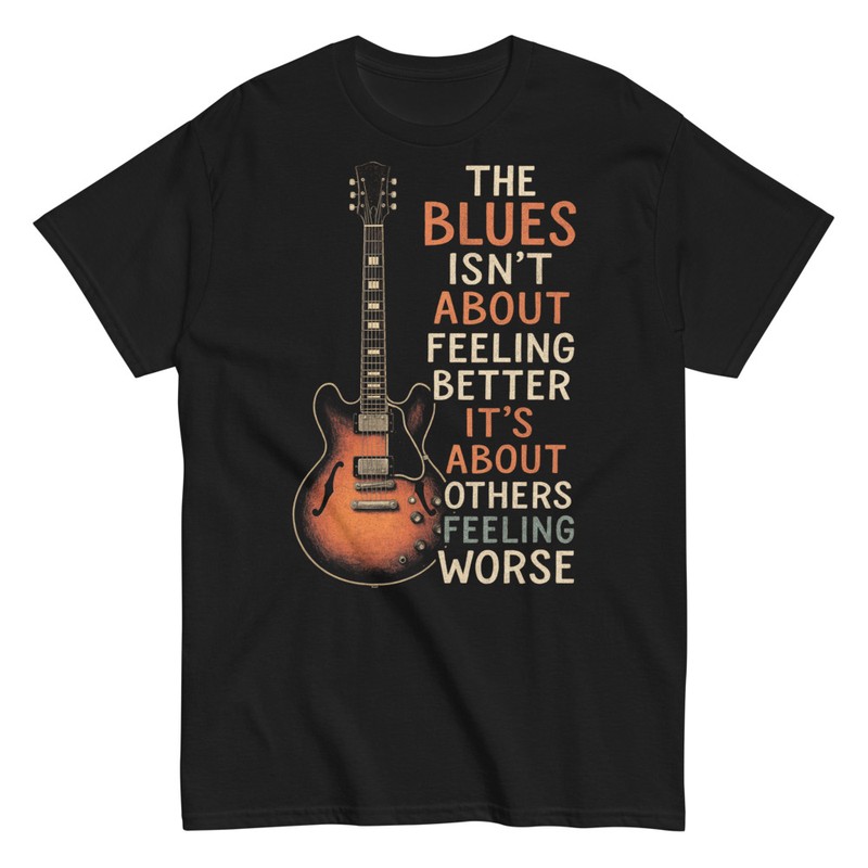 Magliette: Chitarra e Messaggio Blues