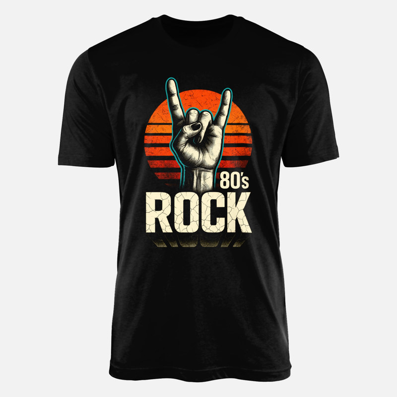 Magliette: Rock anni 80 con corna