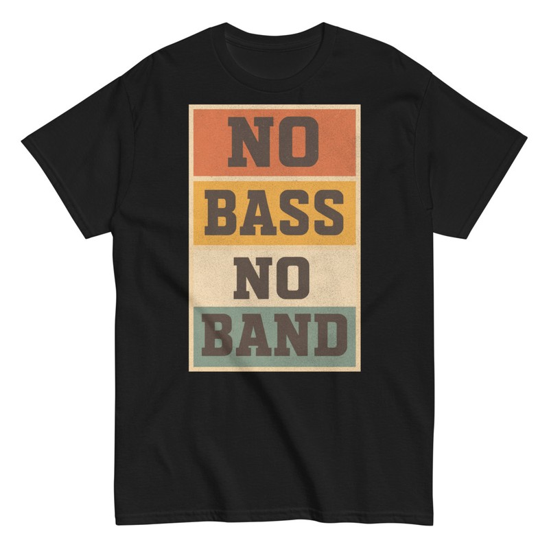 Magliette: NO BASS NO BAND Retrò