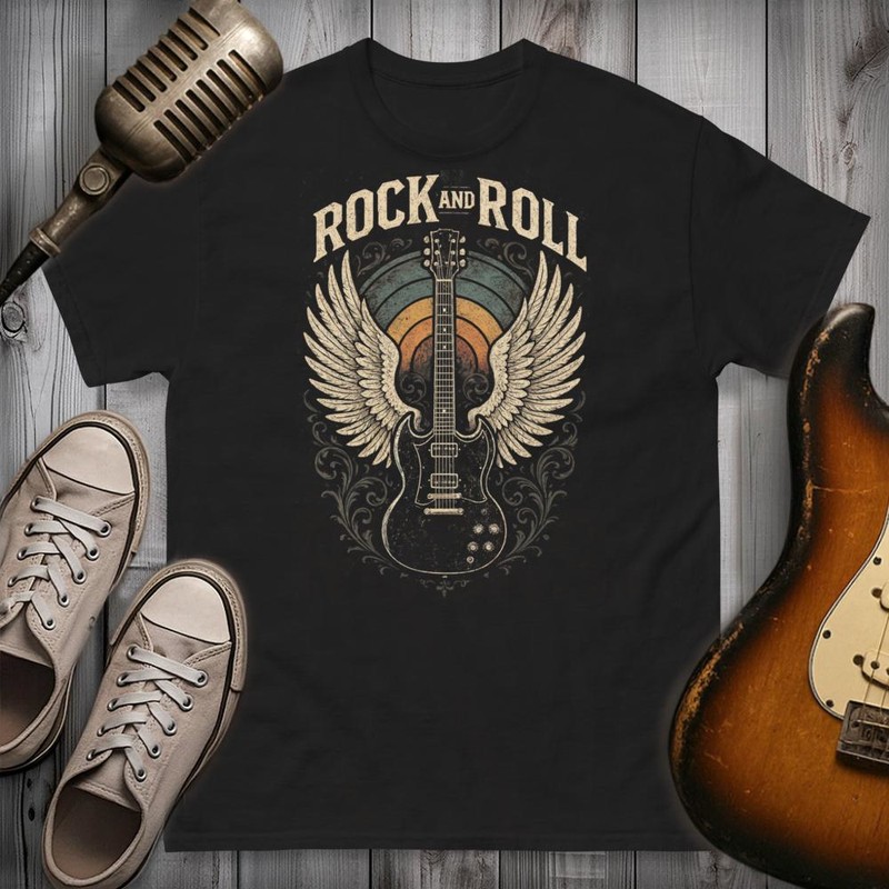 Magliette: Chitarra con Ali Rock and Roll
