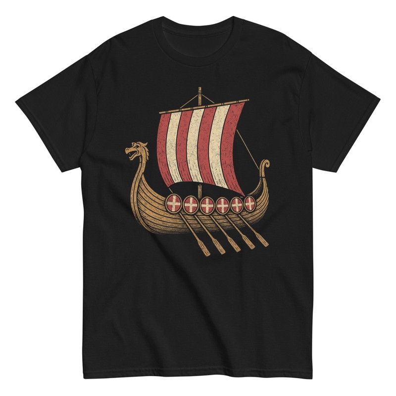Magliette: Nave Vichinga Guerrieri Nordici