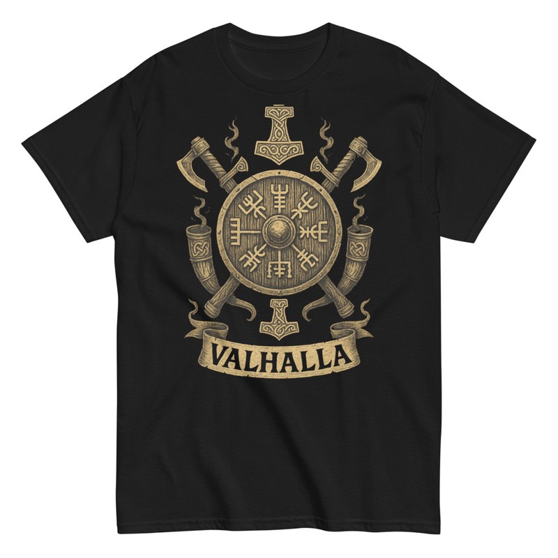 Magliette: Scudo Viking Asce Valhalla