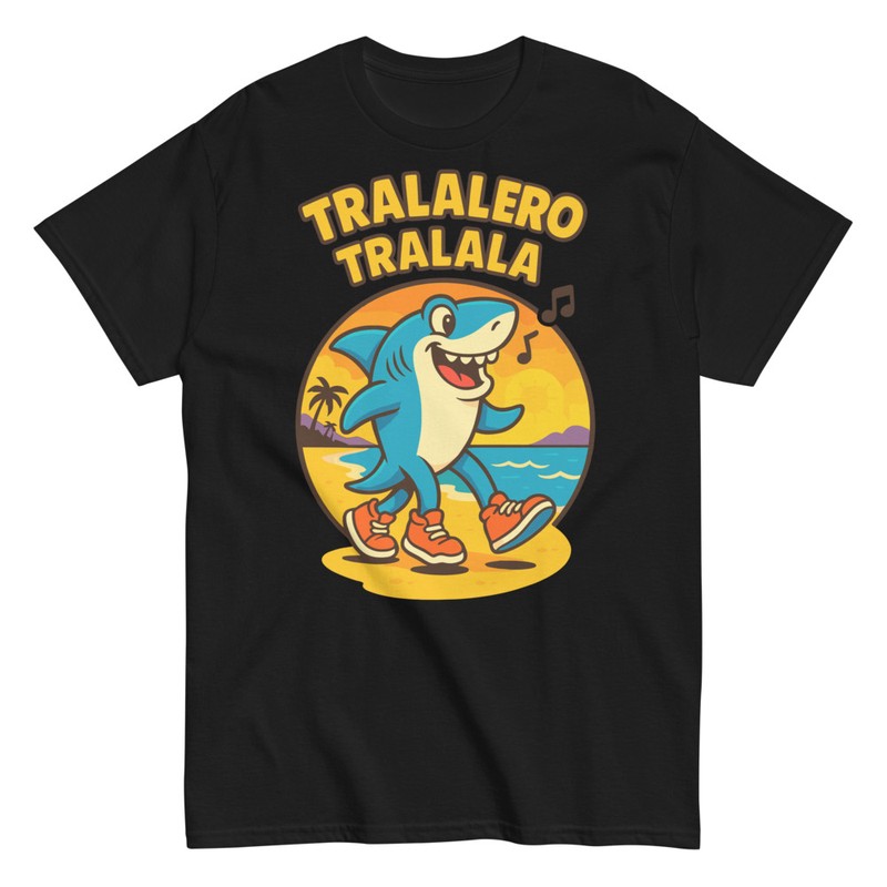 Magliette: Tralalelo Tralala Squalo Cammina Spiaggia