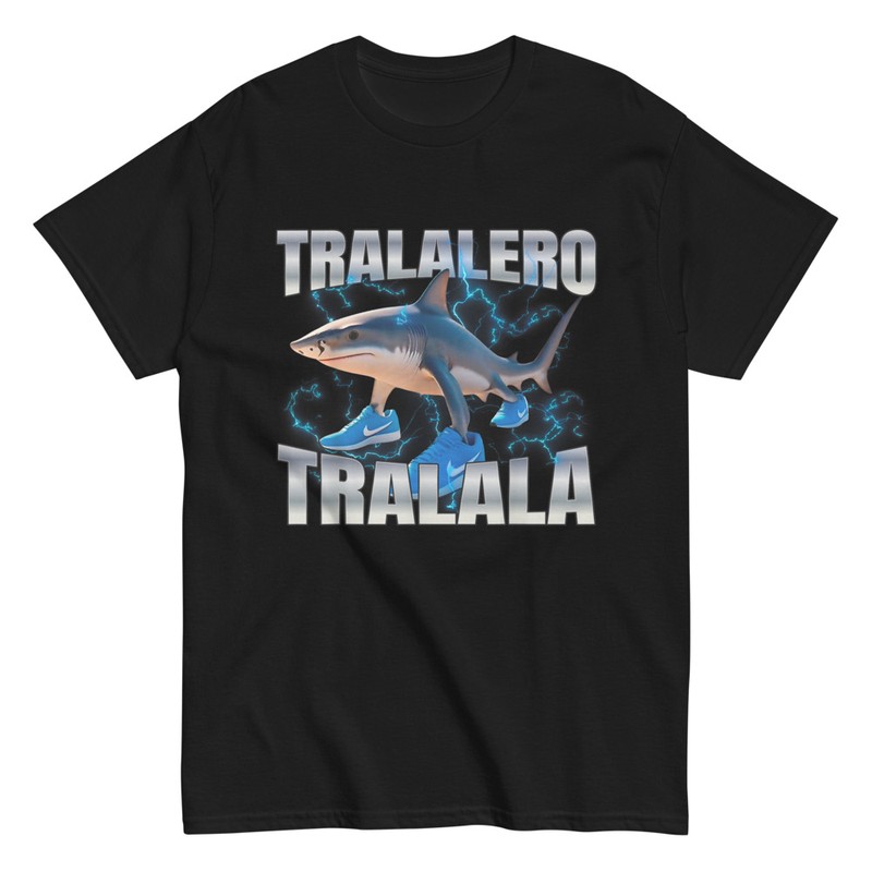 Magliette: Brainrot Squalo Tralalero Tralala Fulmine