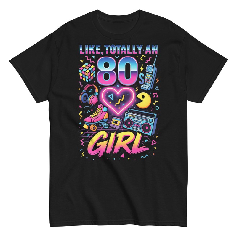 Magliette: Ragazza Totalmente Anni 80 Icone Vintage