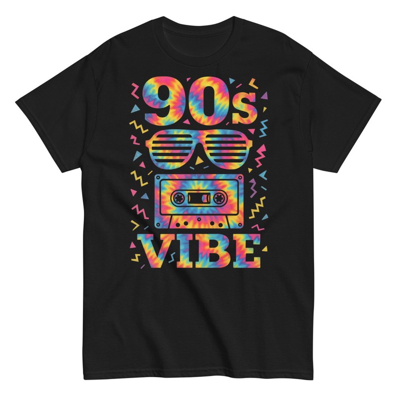 Magliette: Vibrazione Anni 90 Stampa Tie-dye