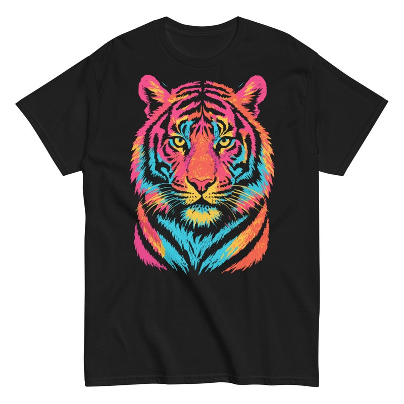 Magliette: Tigre Furia Selvaggia Neon