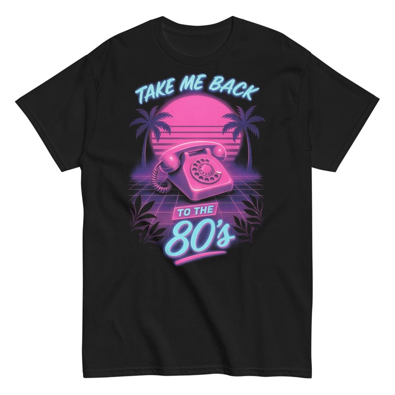 Magliette: Take Me Back To The 80s Telefono