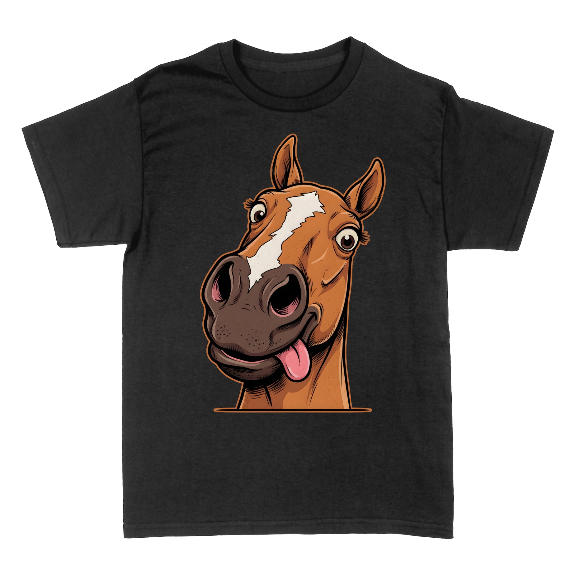 Magliette: Cavallo Divertente che Sbircia Curioso