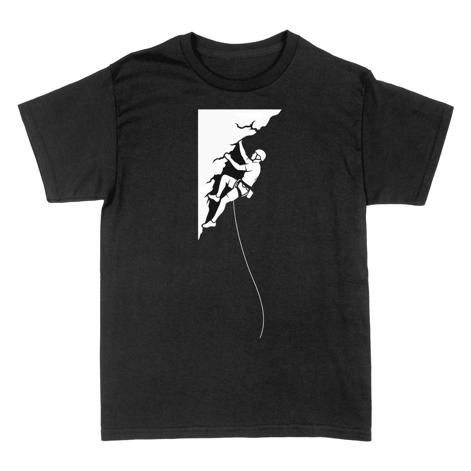 Magliette: Alpinista Silhouette Montagna Arrampicata