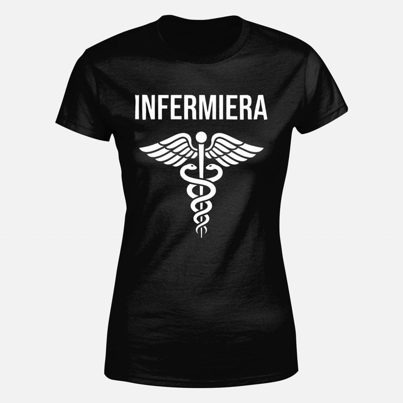 Magliette: Infermiera con caduceo