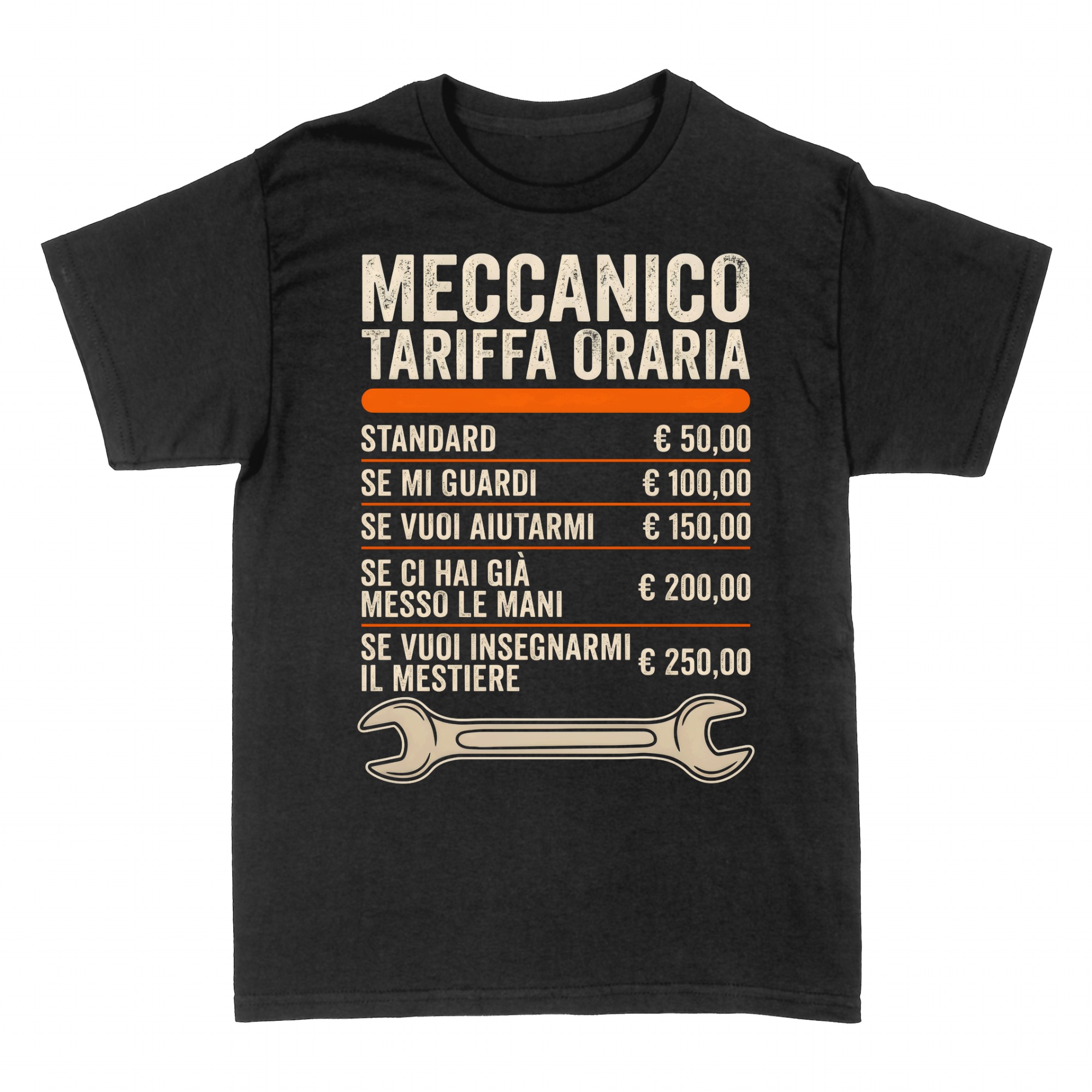 Magliette: Tariffa Oraria Meccanico Design Divertente