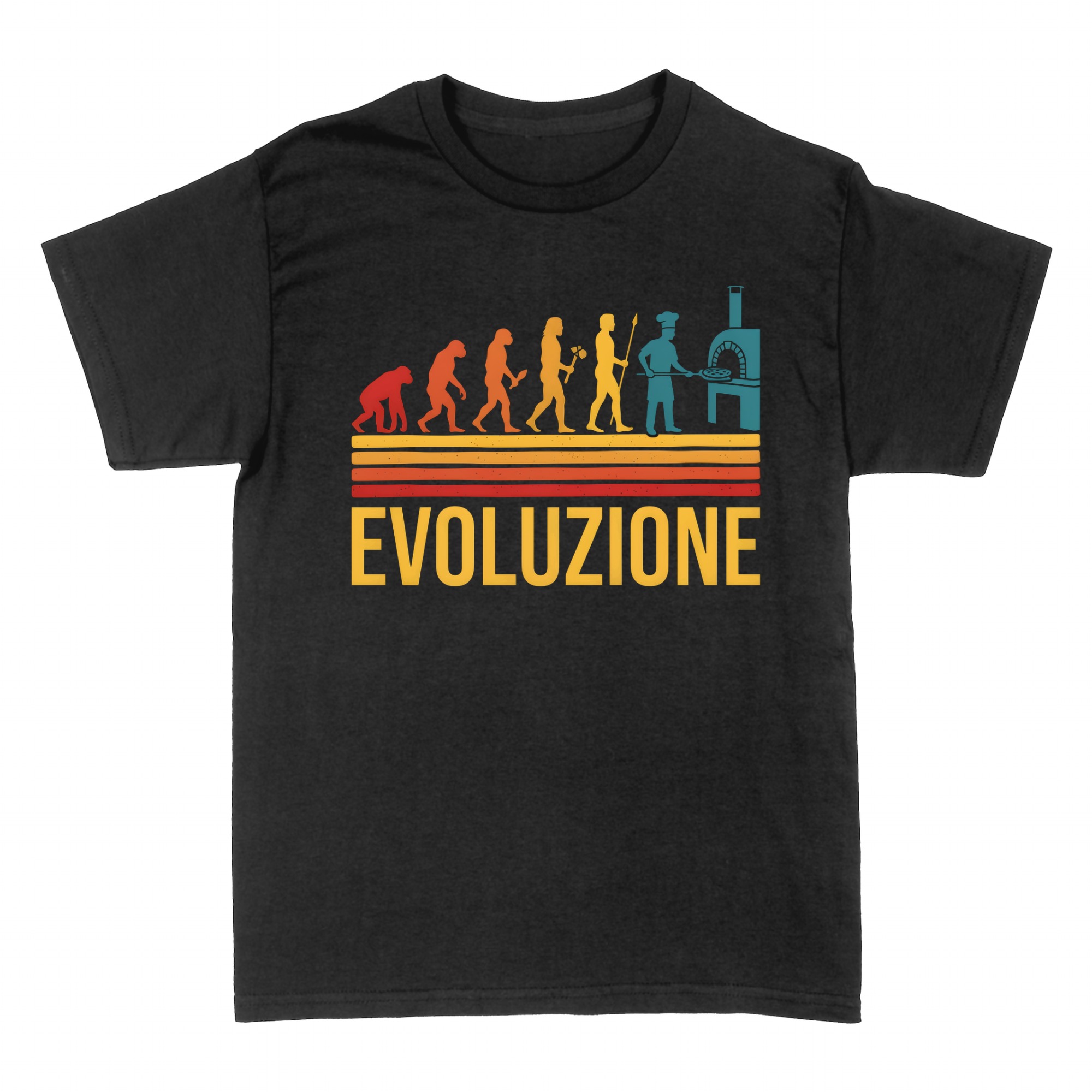 Magliette: Evoluzione Del Panettiere Divertente Design Retro