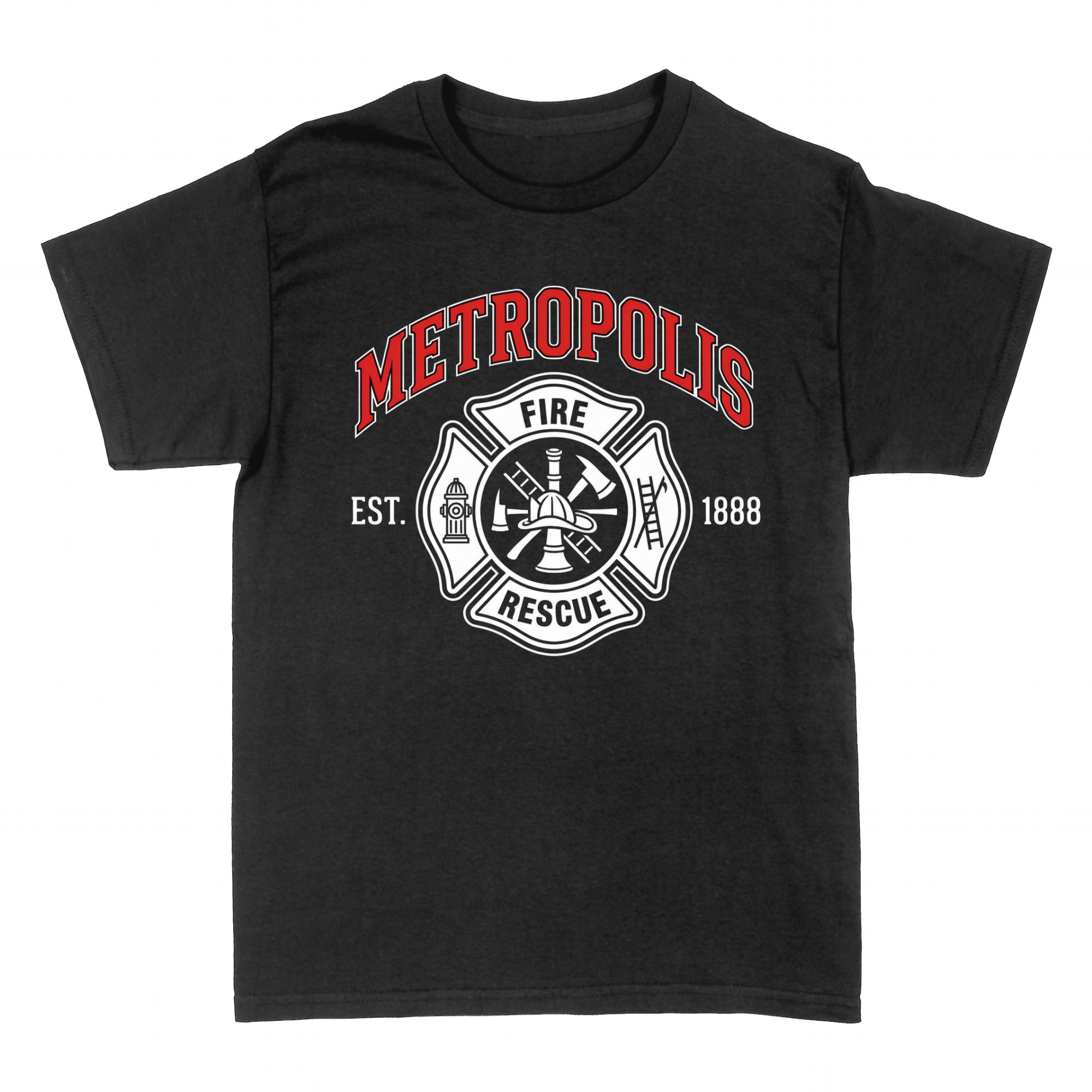 Magliette: Vigile del Fuoco Emblema Stemma Metropolis Pompier