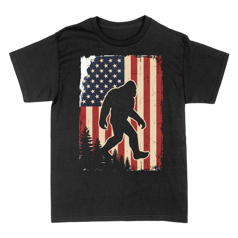 Magliette: Bigfoot Bandiera USA