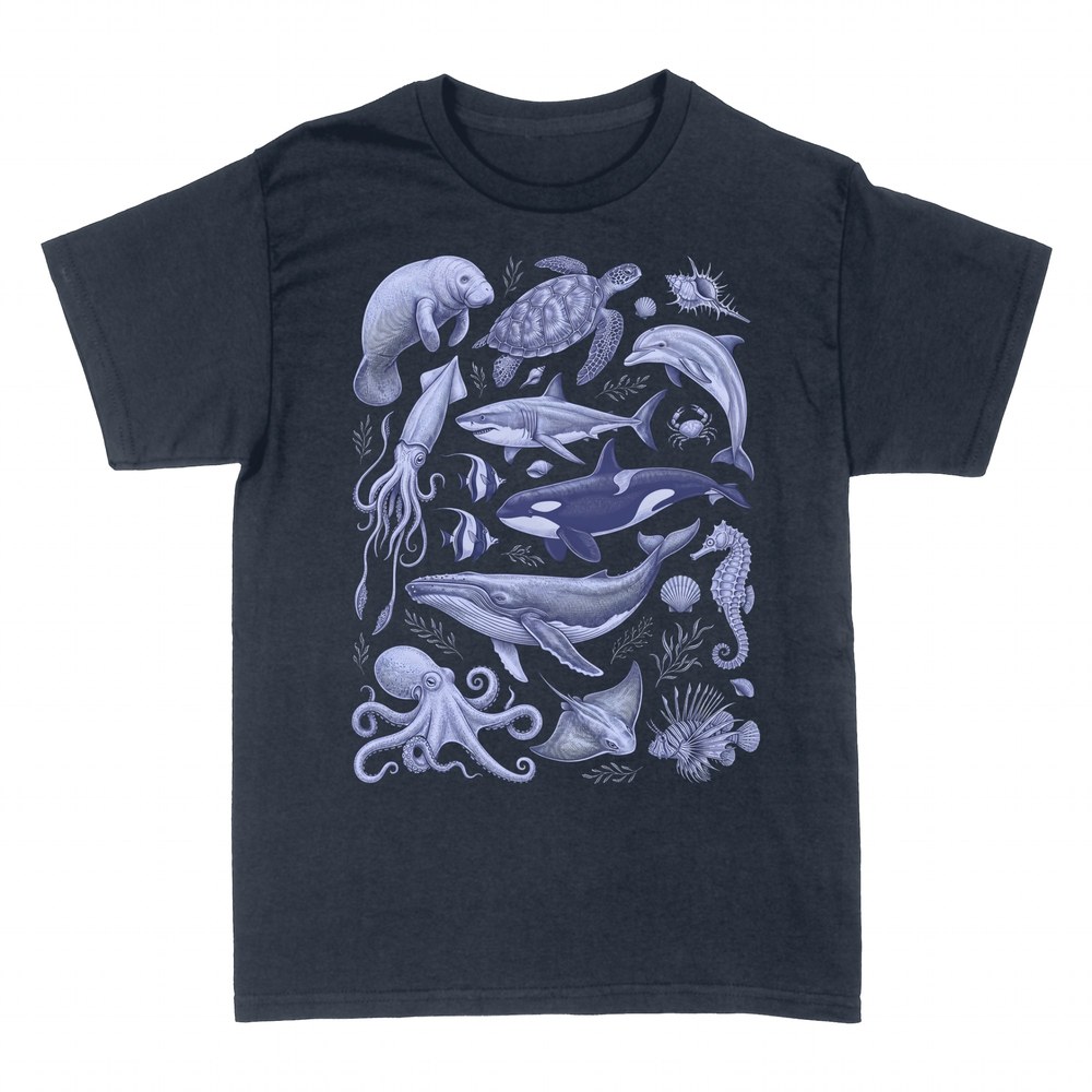 Magliette: Collezione di animali marini vintage