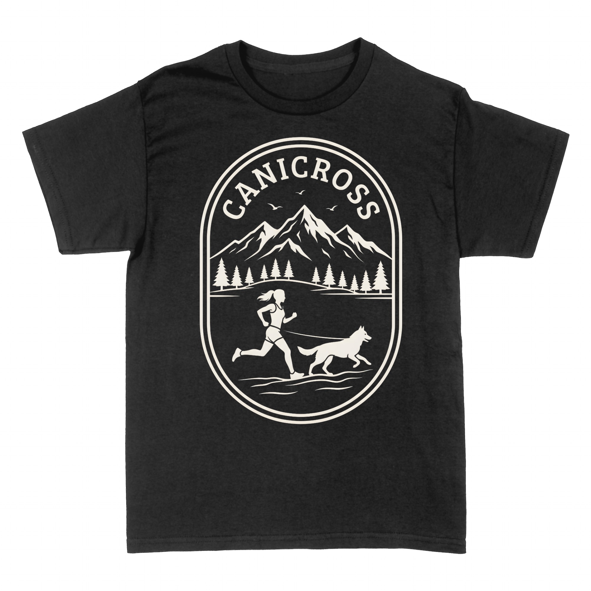 Magliette: Canicross Runner & Dog Trail Running Emblem
