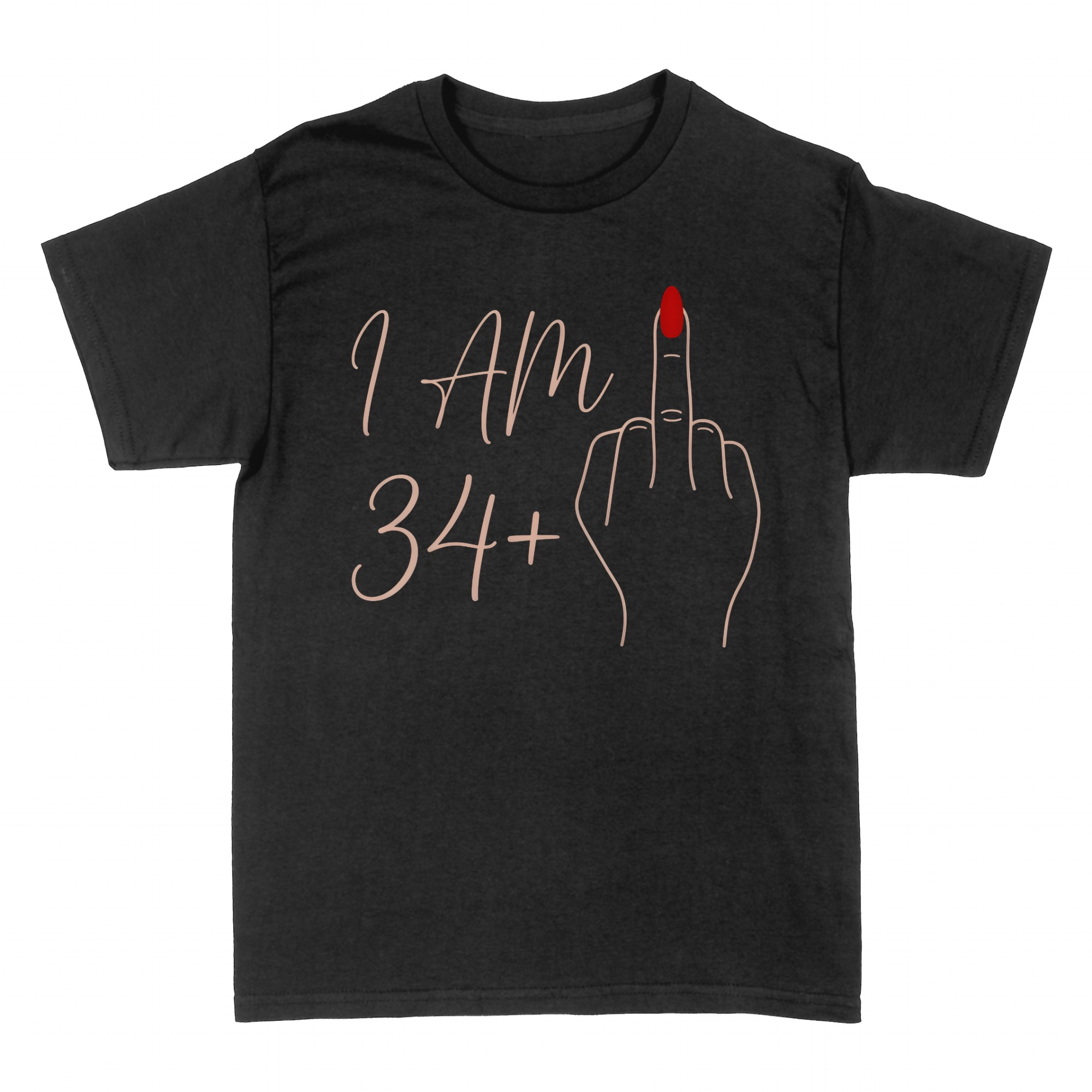 Magliette: I am 34+ dito medio irriverente