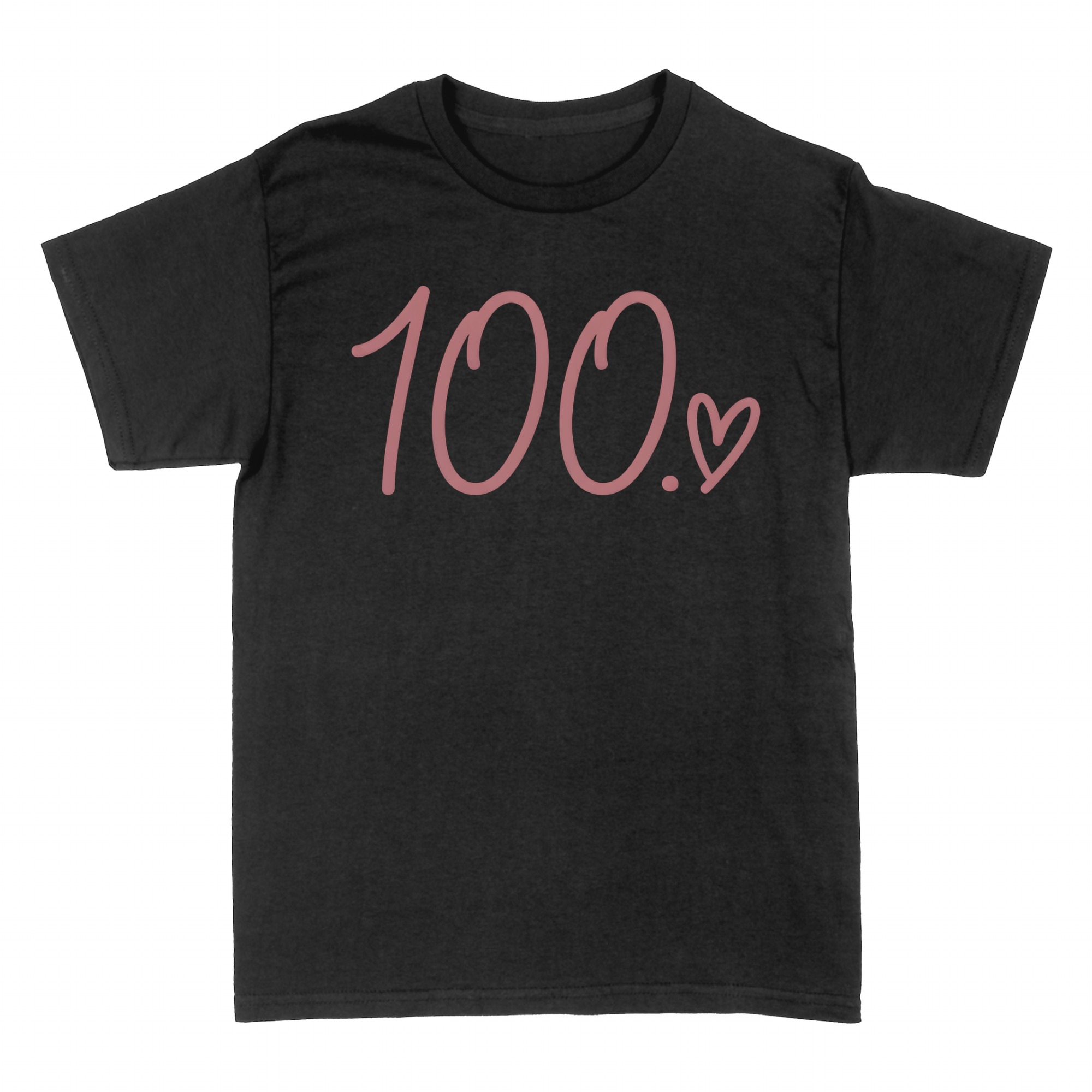Magliette: 100 corsivo con piccolo cuore