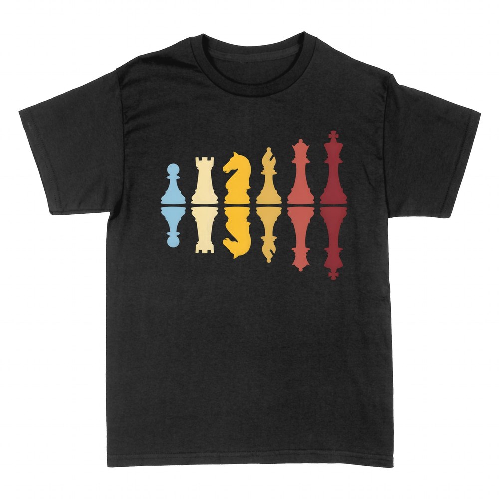 Magliette: Pezzi di scacchi retro