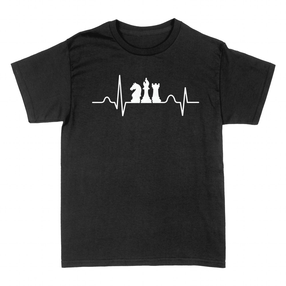 Magliette: Battito cardiaco scacchi