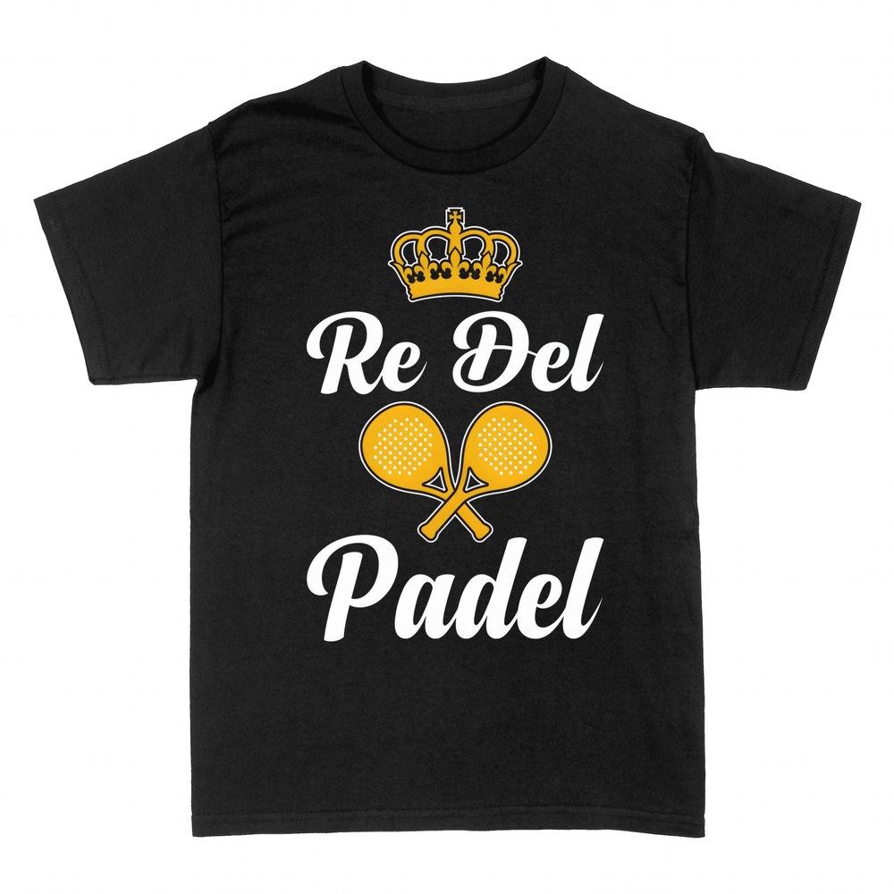 Magliette: Re del padel con corona e racchette