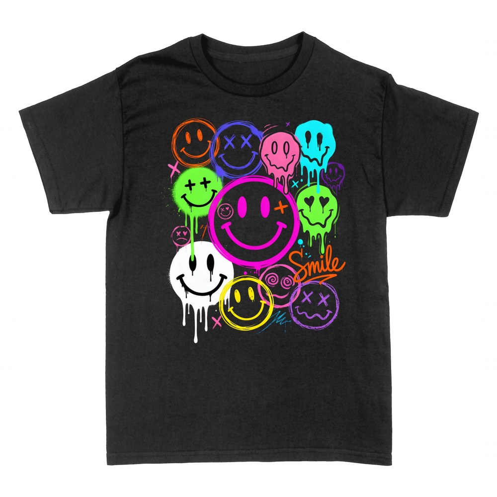 Magliette: Smiley Graffiti Neon