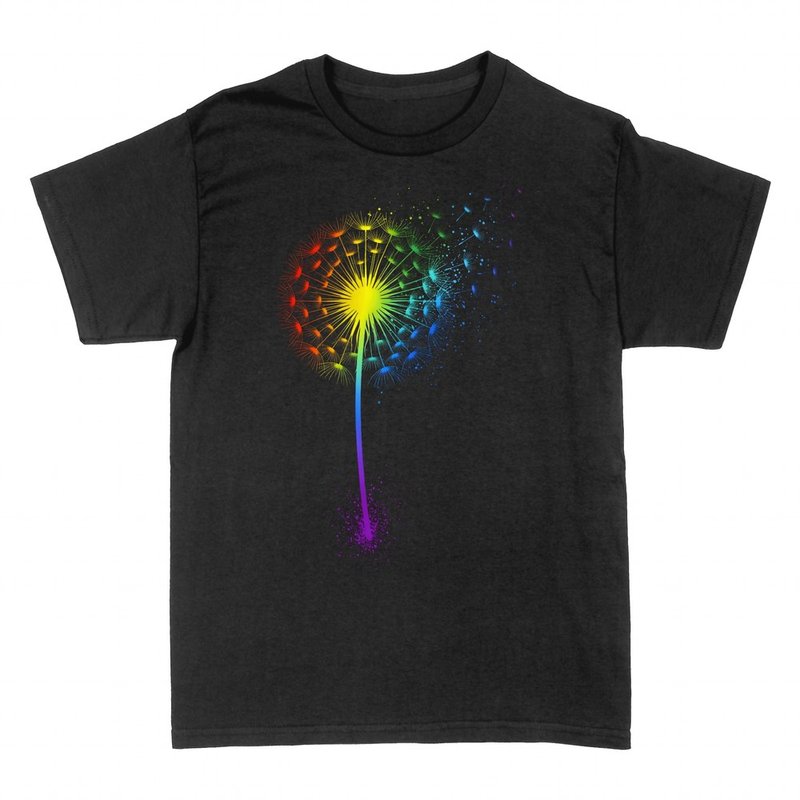Magliette: Soffione arcobaleno al vento