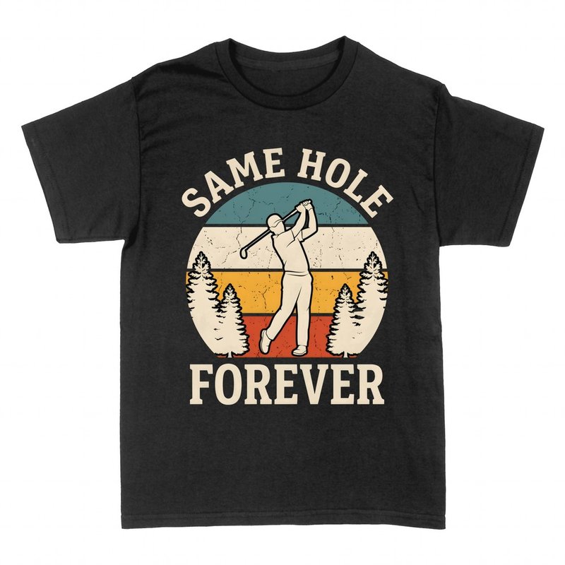 Magliette: Golfista retro 'Same Hole Forever'
