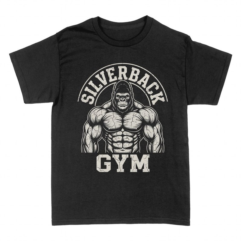 Magliette: Silverback Gym gorilla muscoloso