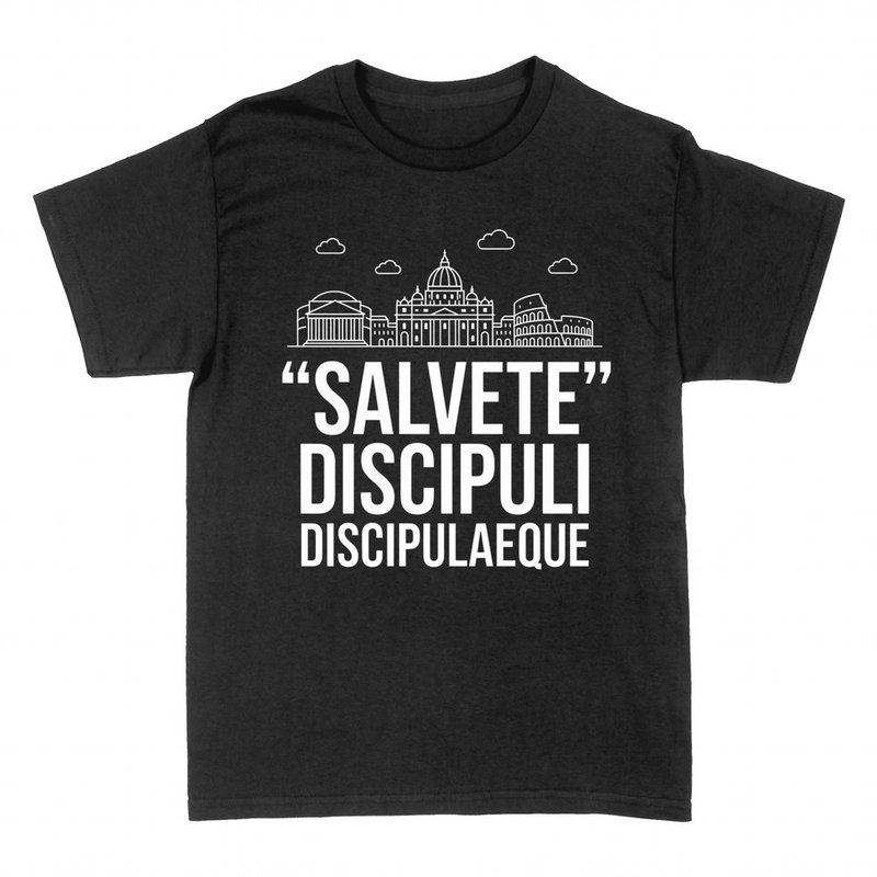 Magliette: Salvete discipuli, saluto latino del prof