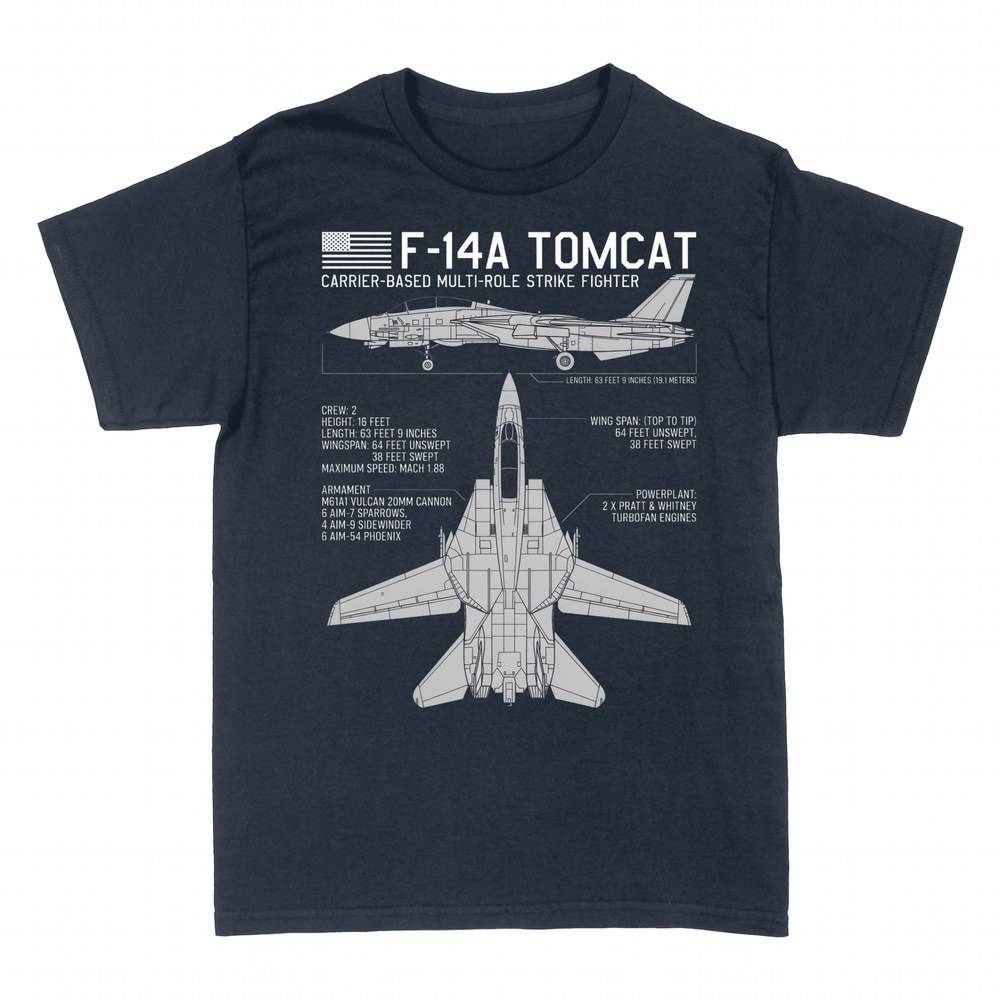 Magliette: Progetto tecnico del caccia F-14A Tomcat
