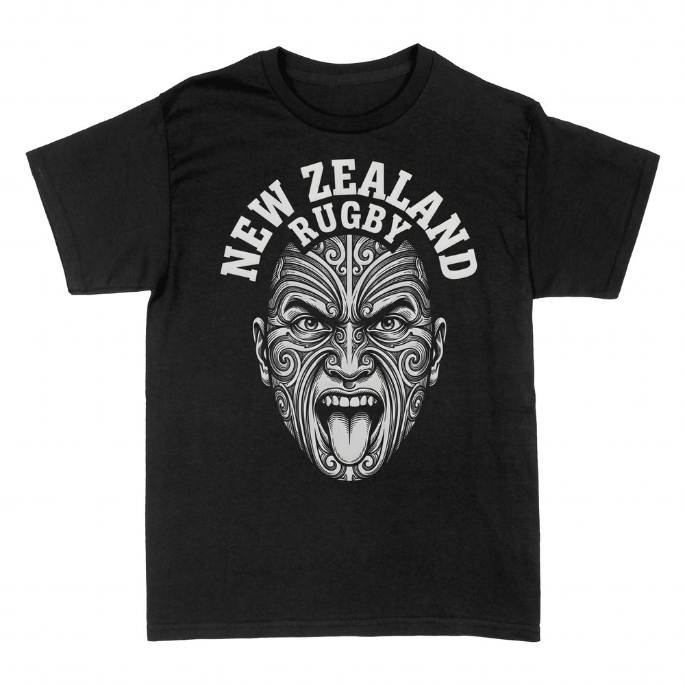 Magliette: Guerriero maori haka rugby Nuova Zelanda