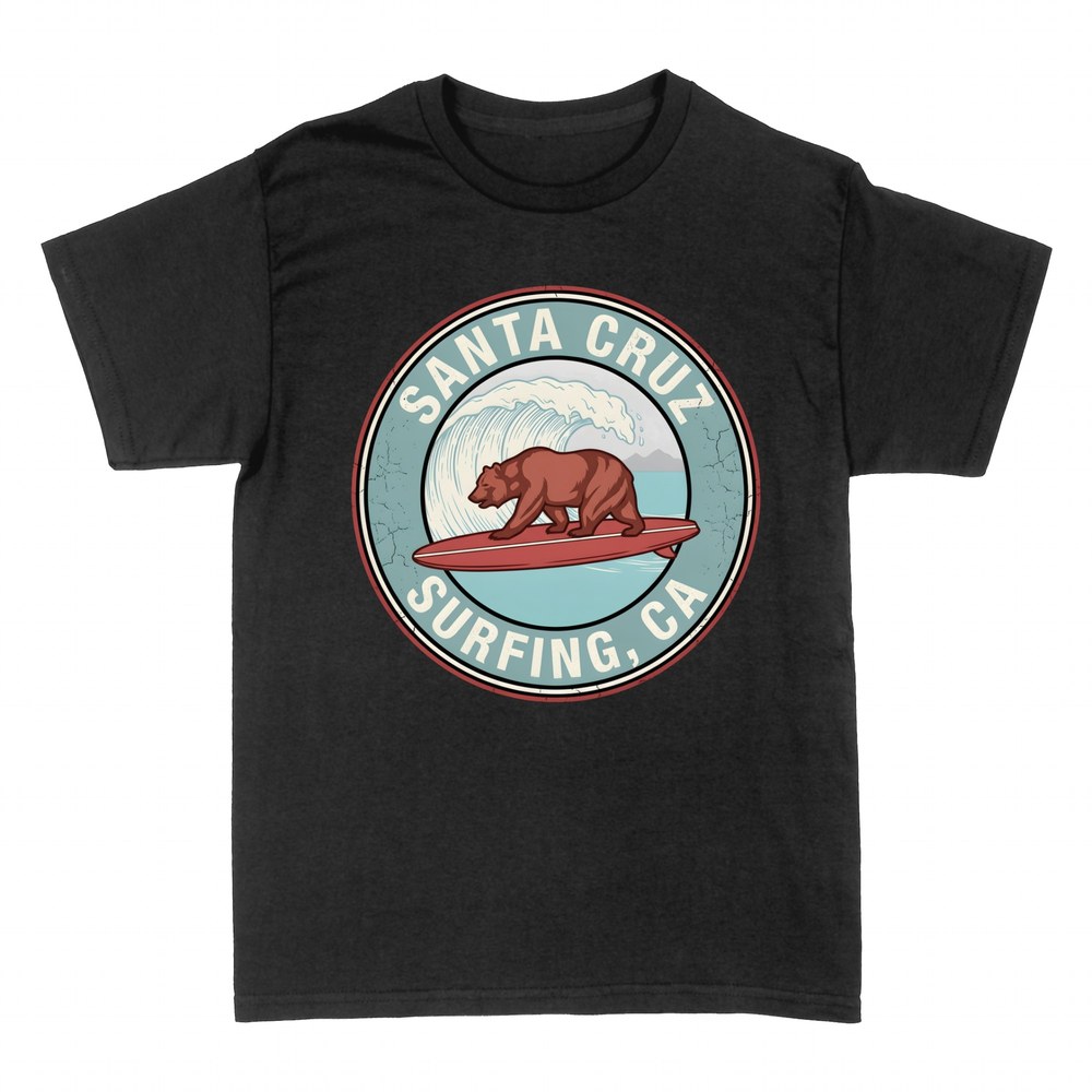 Magliette: Orso surfista Santa Cruz California