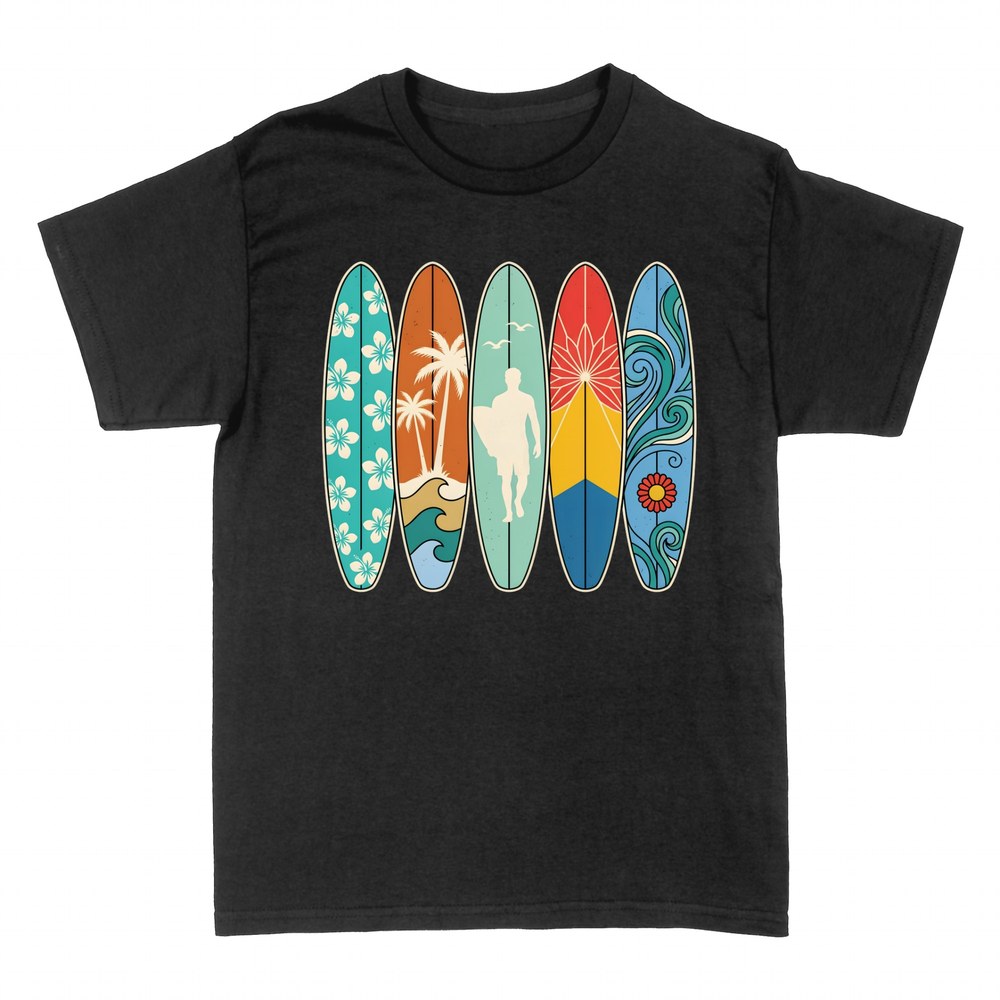 Magliette: Cinque tavole da surf retro tropicali