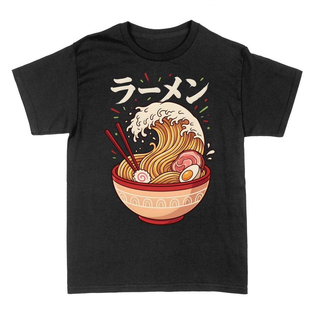 Magliette: Ramen onda di Kanagawa con bacchette