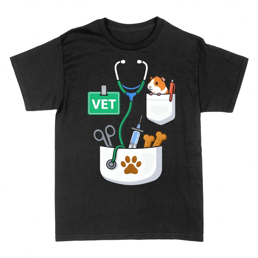 Magliette: Veterinario con porcellino e distintivo