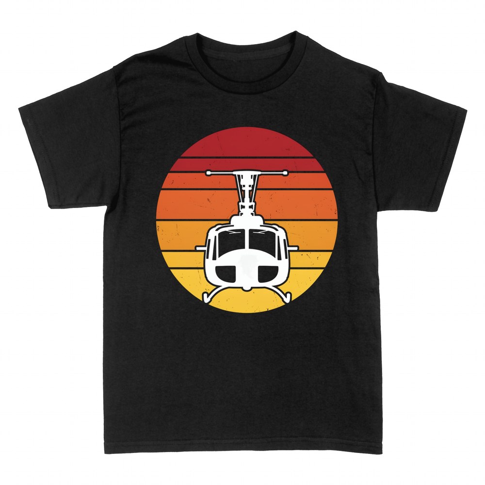 Magliette: Elicottero retro tramonto vintage