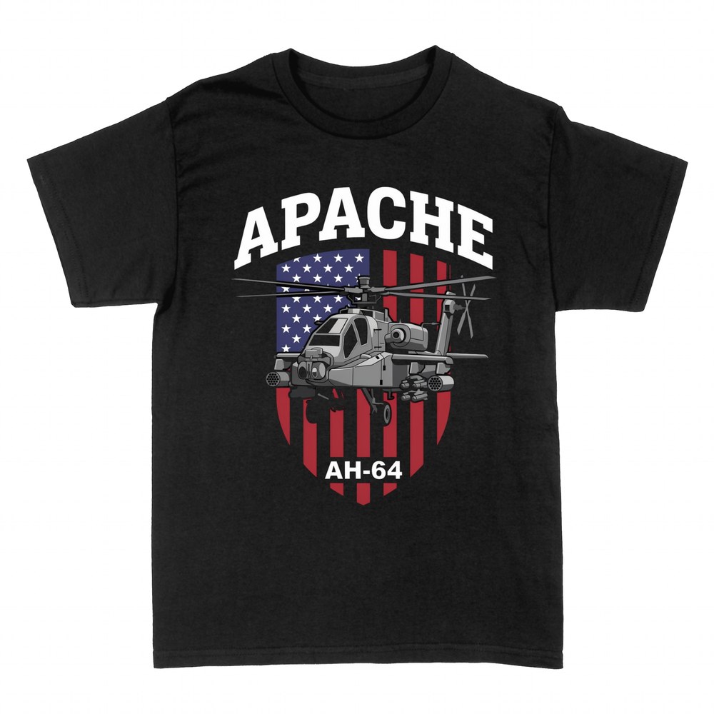 Magliette: Elicottero Apache AH-64 bandiera USA