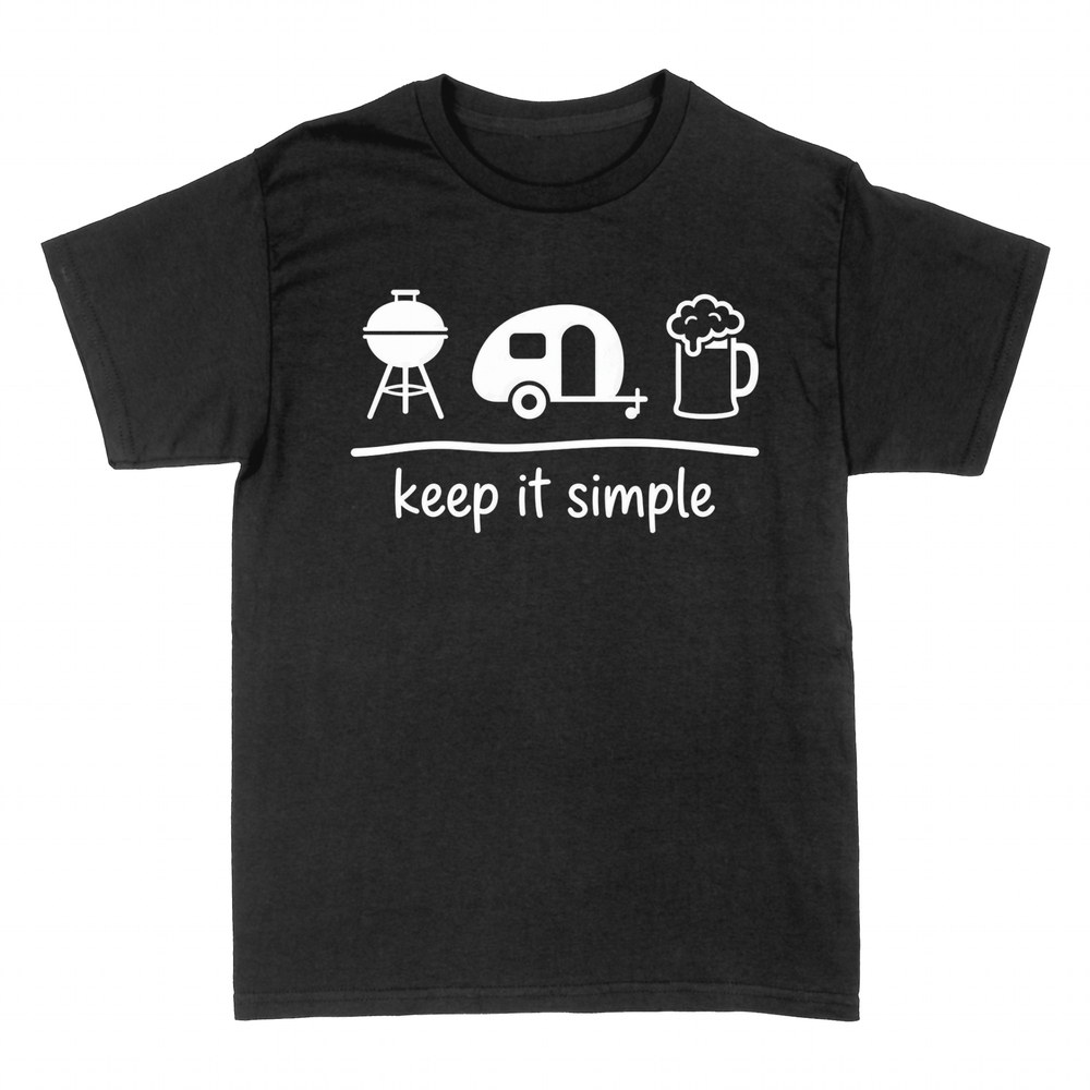 Magliette: Barbecue roulotte e birra keep it simple