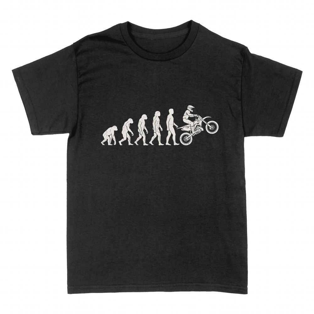 Magliette: Evoluzione dell'uomo al motocross