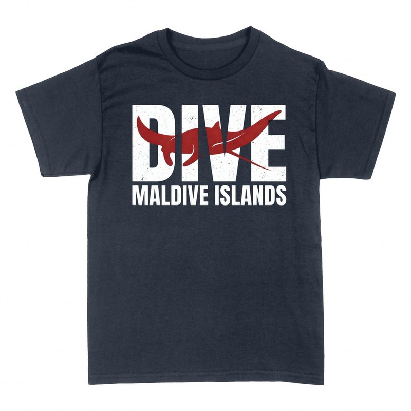 Magliette: Immersione manta razza Maldive