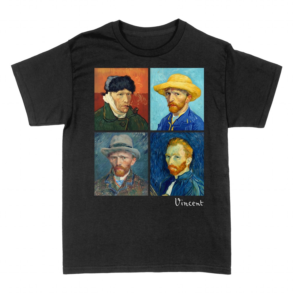 Magliette: Quattro autoritratti di Van Gogh